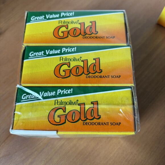 Palmolive (5 Bar Lot)- (2) Gold Deodorant Soap Bars 4oz. & (3) Bars 3.2 oz. - Picture 3 of 7